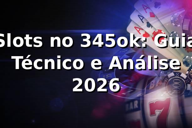 Slots no 345ok: Guia Técnico e Análise 2026 🎰